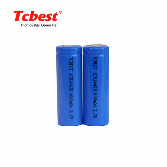 Fabricant/usine décharge à haut débit 5c 3.7V Li Ion Batterie Icr14330 650mAh 14330 Vente en gros de batteries