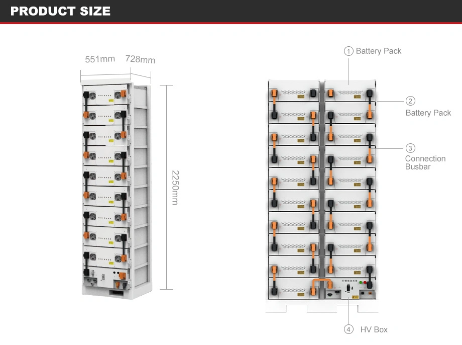 Chisage Ess High Rate 691V 80kwh Battery Energy Storage Battery for Bank Back-up Power