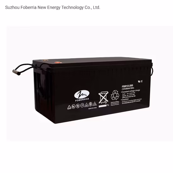 ESG 12V 200 Batterie de stockage rechargeable au gel à cycle profond pour panneau solaire/onduleur/Power-Tool/UPS/Electric-Scooter